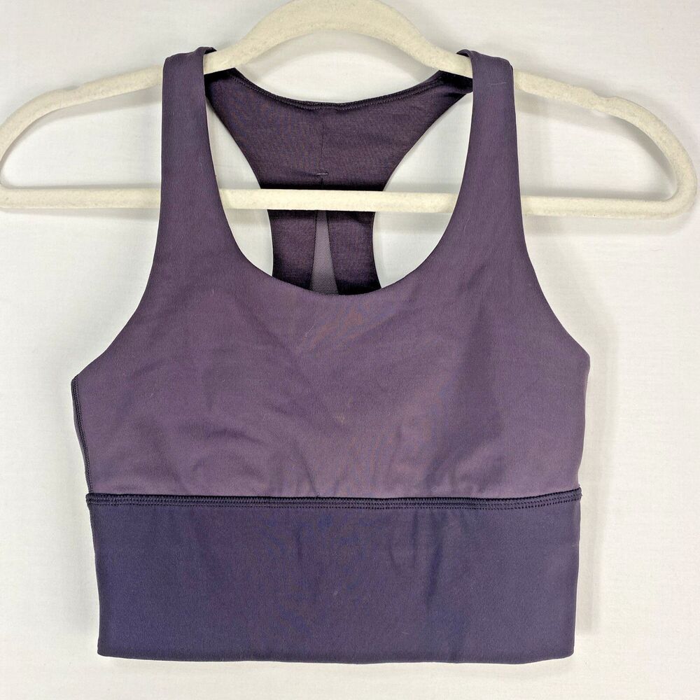 Lululemon Invigorate Bra Long Line Vintage Grape Size 2 Medium Support B/C Cup